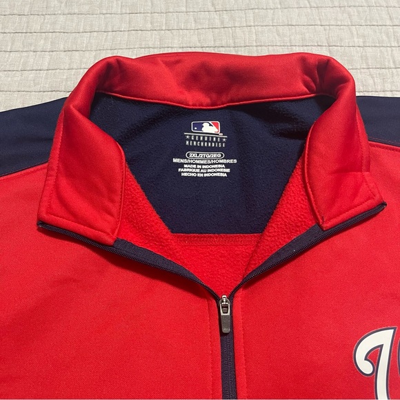 MLB Washington Nationals 1/4 Zip Pullover Jacket Men's Size 2XL - Picture 2 of 11